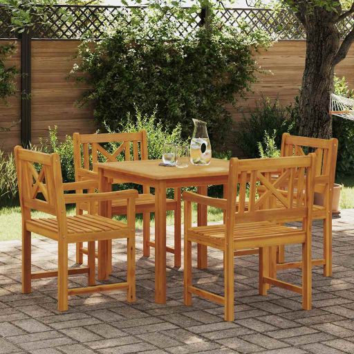 vidaXL Garten Essgruppe 3 pcs Braun Massivholz Akazie