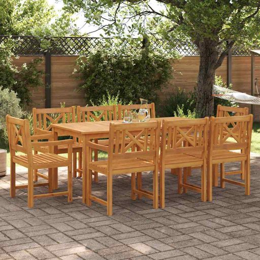 vidaXL Garten Essgruppe 7 pcs Braun Massivholz Akazie