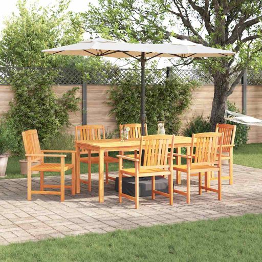 vidaXL Garten Essgruppe 7 pcs Braun Massivholz Akazie