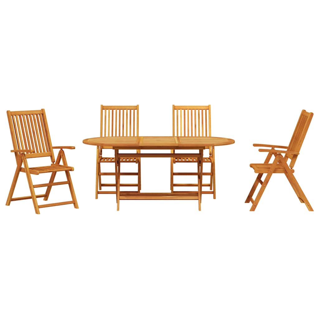 vidaXL Garten Essgruppe 5 pcs Braun Massivholz Akazie