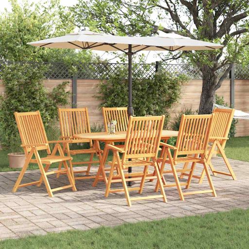vidaXL Garten Essgruppe 5 pcs Braun Massivholz Akazie