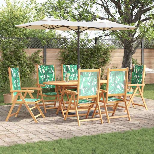 vidaXL Garten Essgruppe 5 pcs Cremeweiß Massivholz Akazie