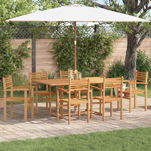 vidaXL Garten Essgruppe 5 pcs Natur Massivholz Akazie