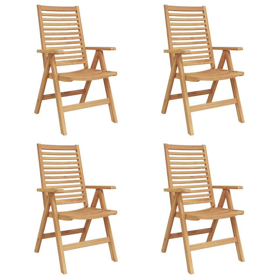vidaXL Gartenstuhl 4 pcs Braun 52 x 64,5 x 108 cm Teak-Massivholz