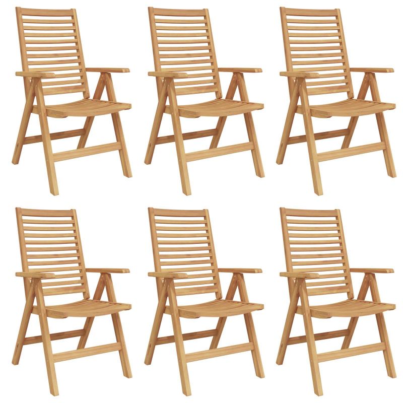 vidaXL Gartenstuhl 4 pcs Braun 52 x 64,5 x 108 cm Teak-Massivholz