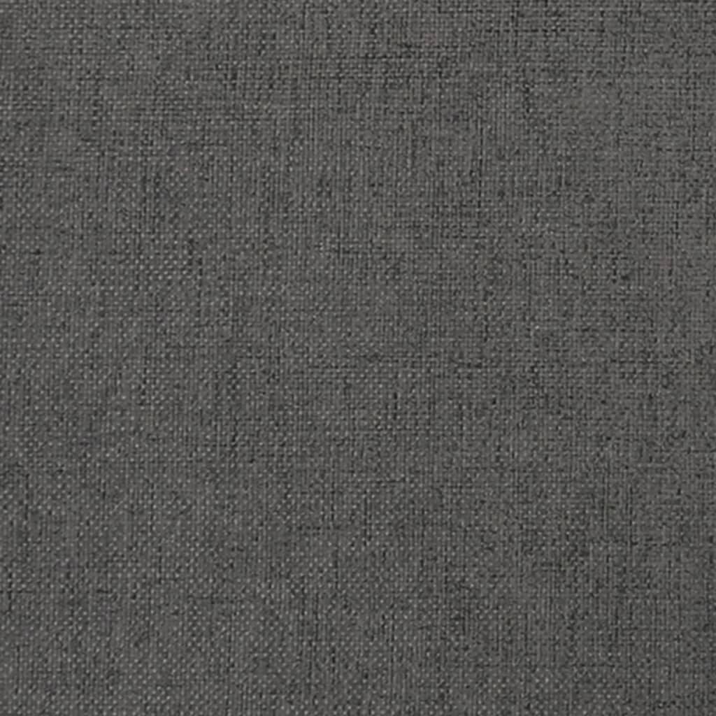 vidaXL Schlafsofa 2-Sitzer mit 2 Kissen Dunkelgrau Stoff