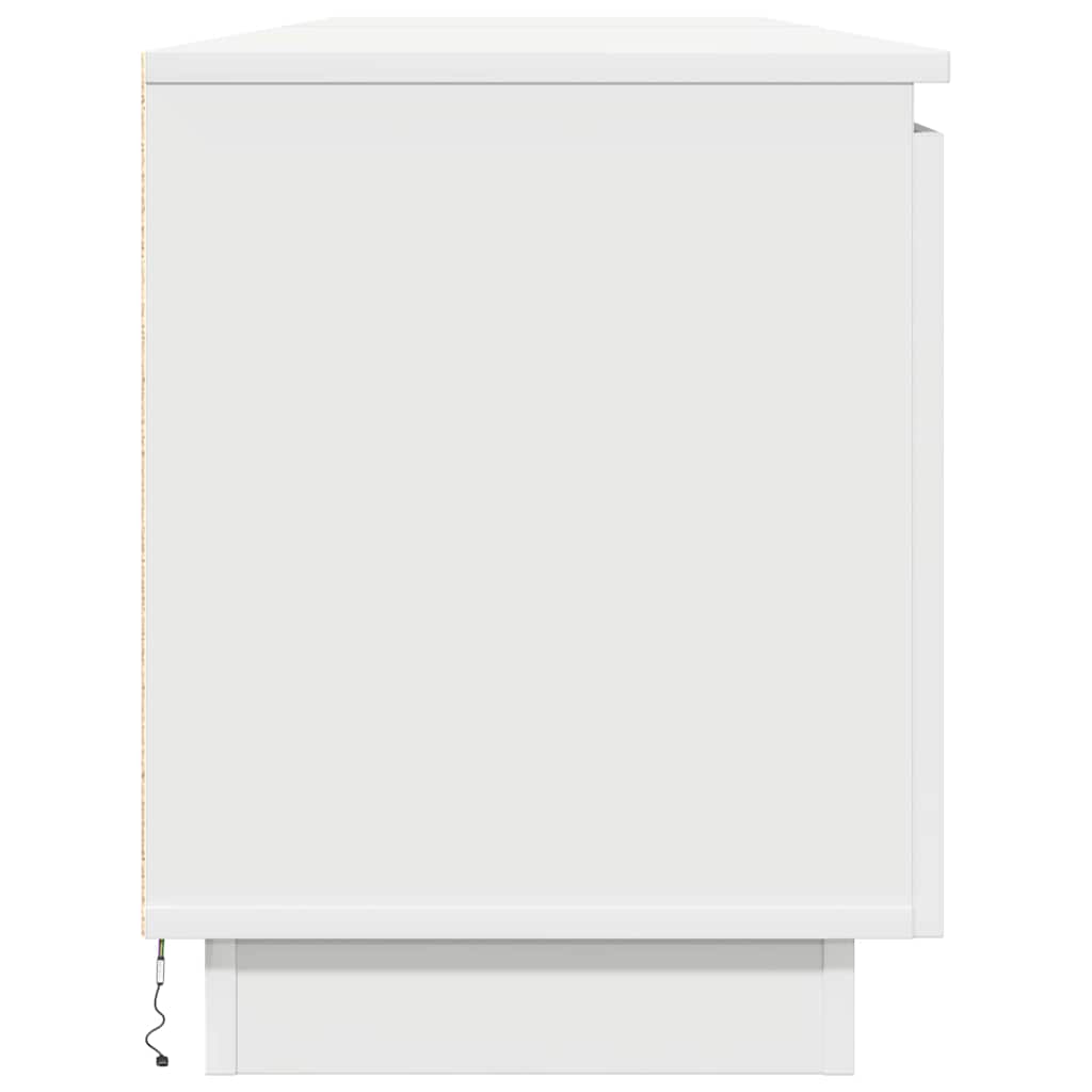 vidaXL LED-TV-Dashboard Weiß 180 x 38 x 49 cm Holzwerkstoff