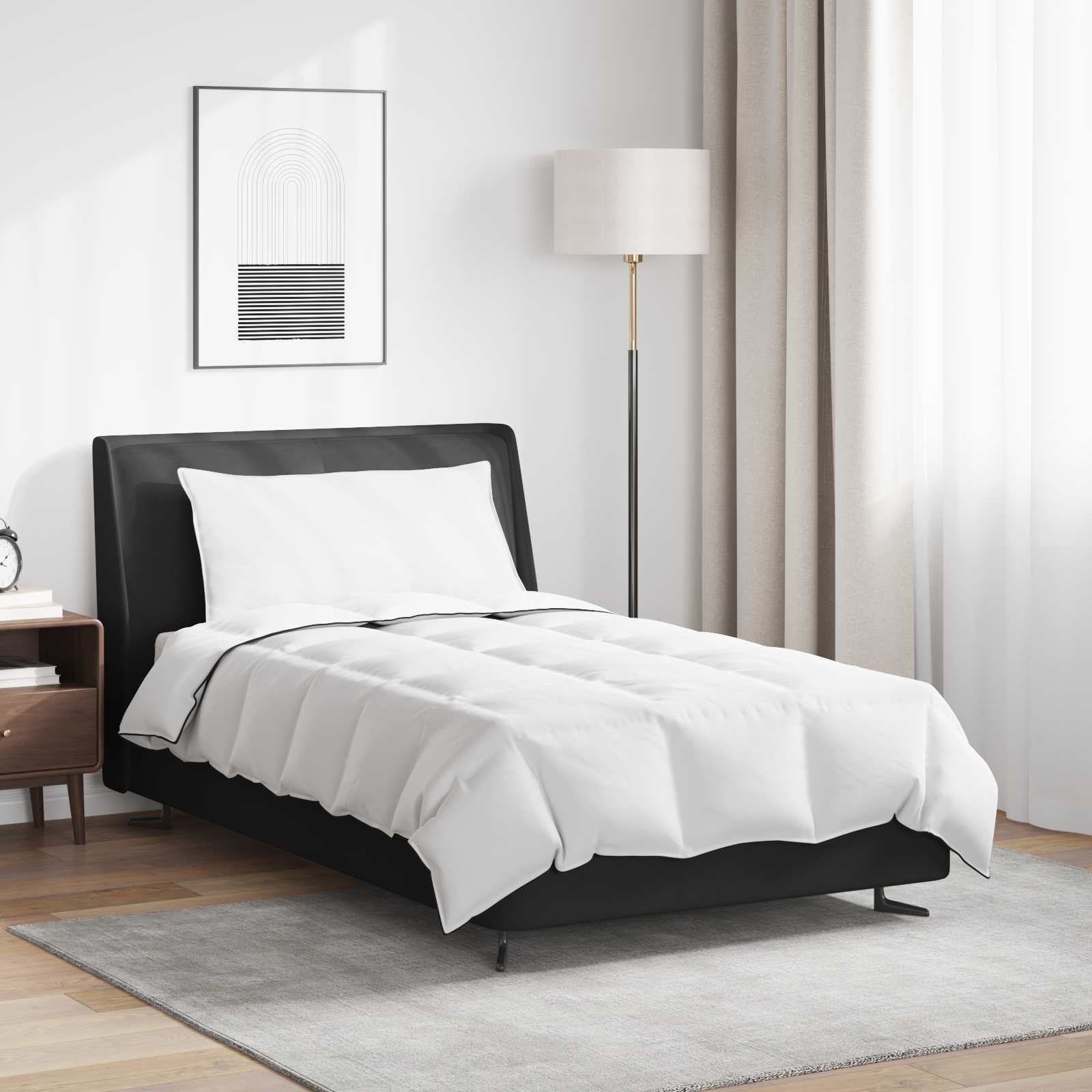 vidaXL Winterbettdecke mit Kissen 2 pcs Weiß Down Feather