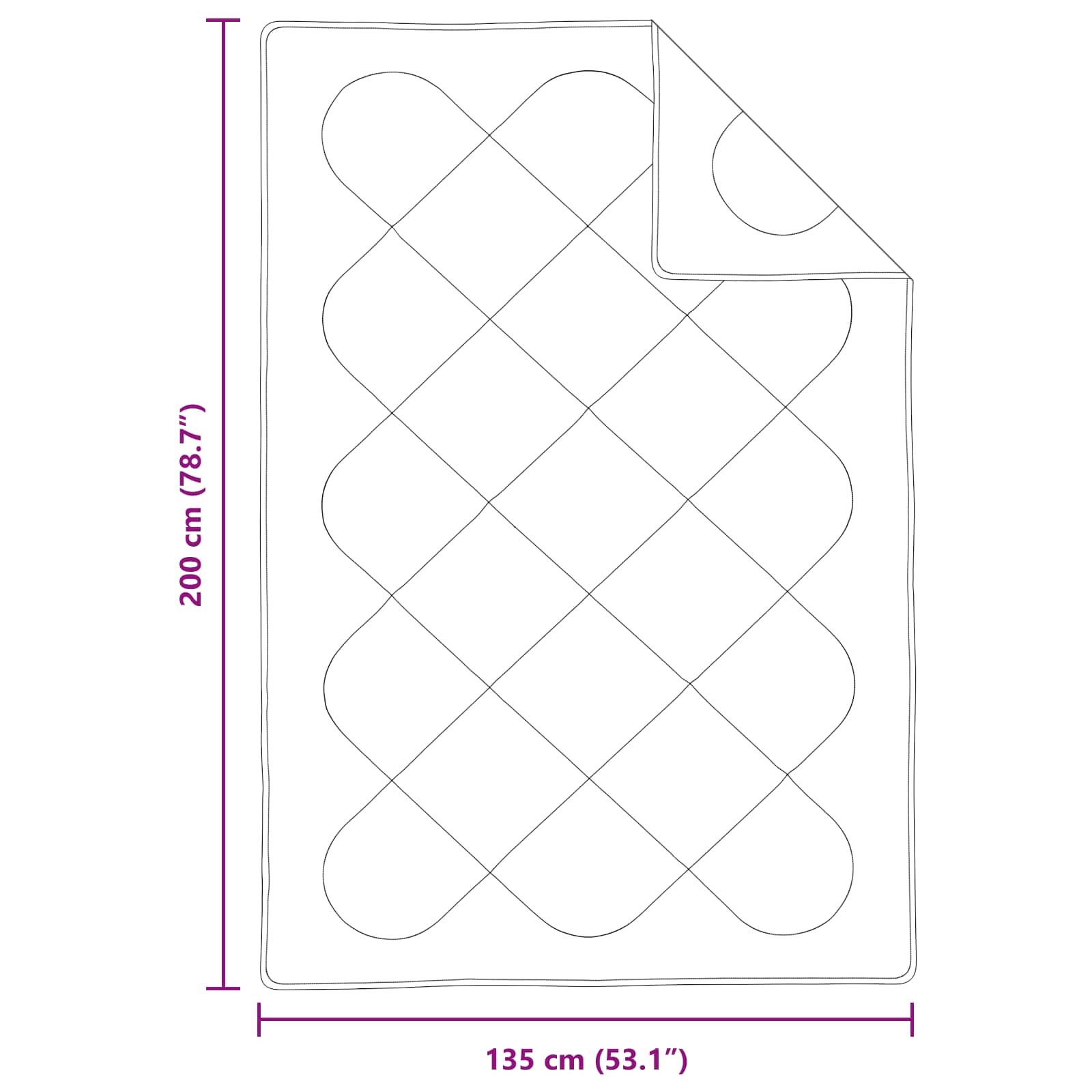 vidaXL Sommerdecke mit Kissen 2 pcs Weiß Mikrofaser