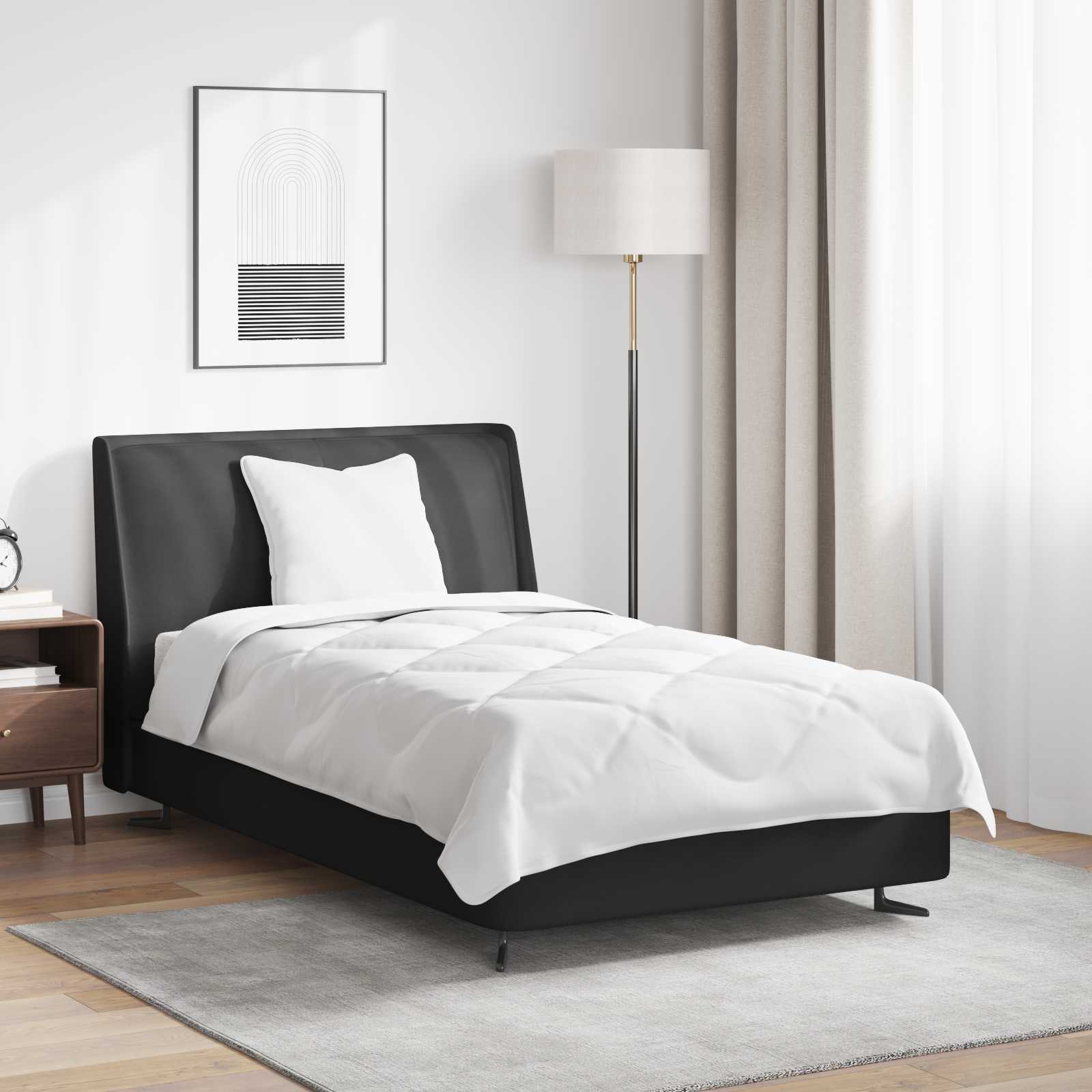 vidaXL Bettdecke mit Kissen 2 pcs Weiß Mikrofaser