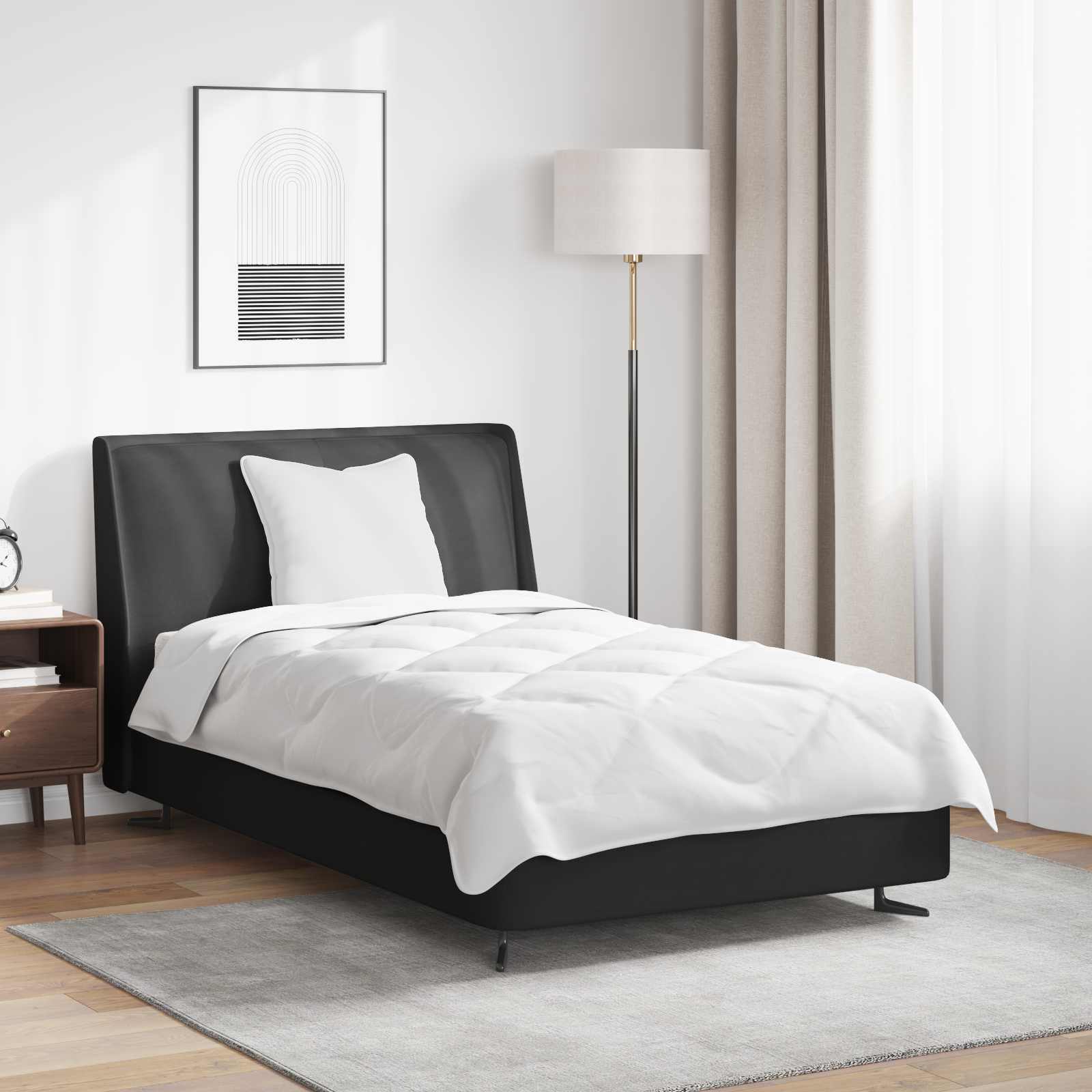 vidaXL Bettdecke mit Kissen 2 pcs Weiß Mikrofaser