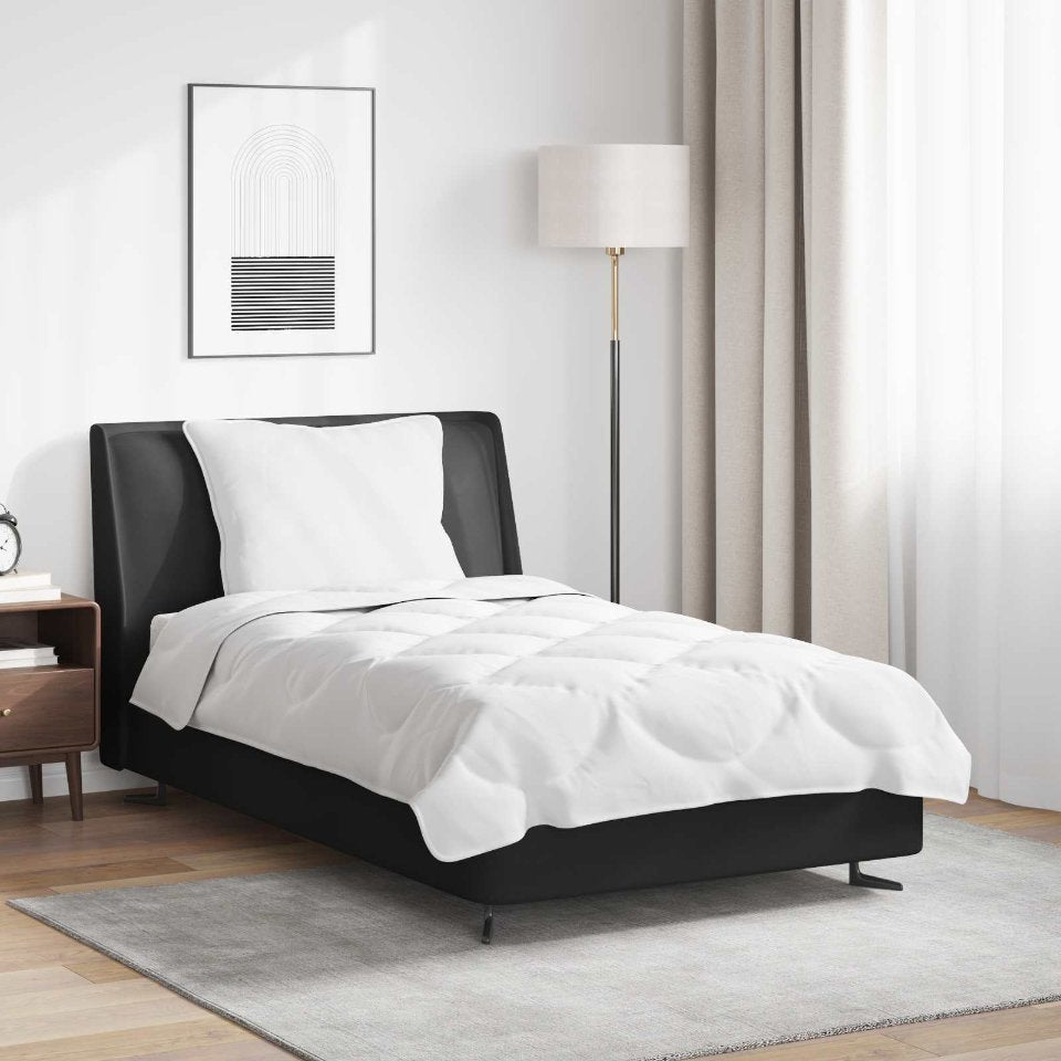 vidaXL Bettdecken Set mit Kissen 2 pcs Weiß Mikrofaser