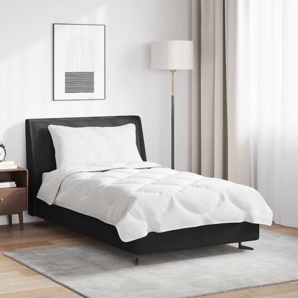 vidaXL Bettdecken Set mit Kissen 2 pcs Weiß Mikrofaser