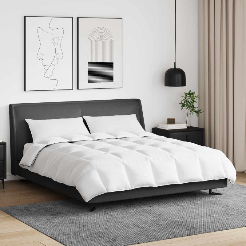 vidaXL Winterbettdecke mit Kissen 3 pcs Weiß Down Feather