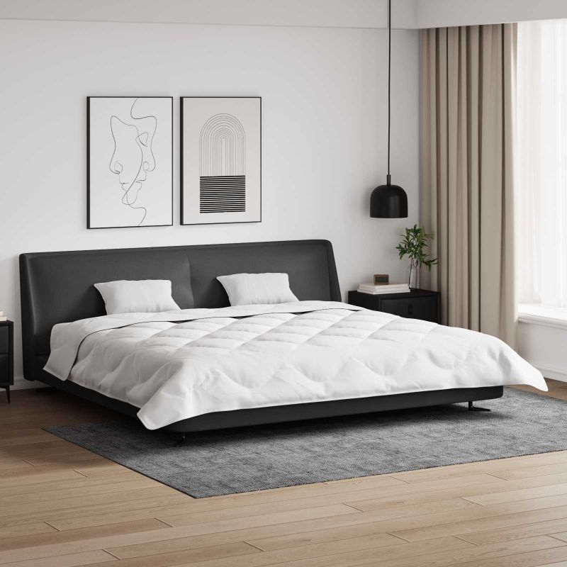 vidaXL Decke mit Kissen 3 pcs Weiß Mikrofaser und Daunenfedern