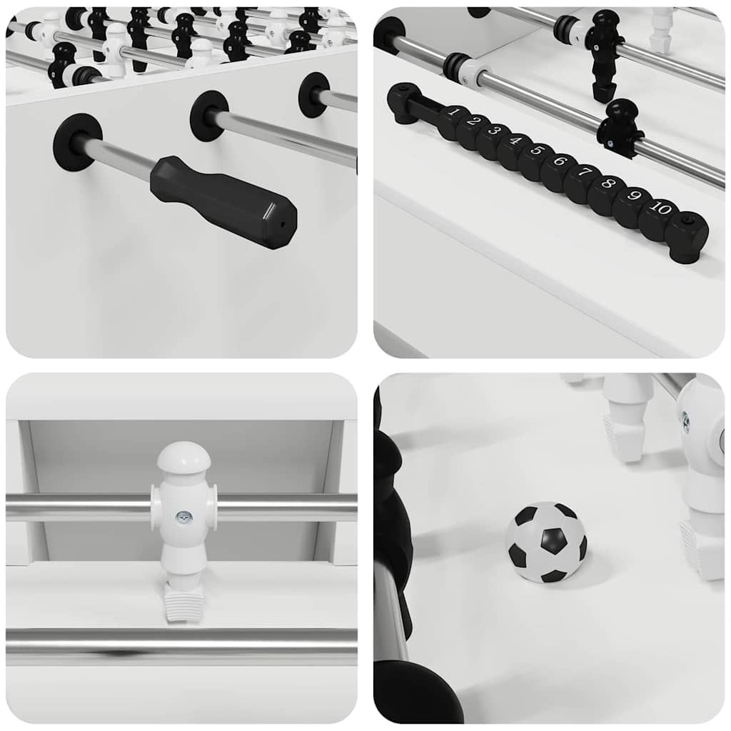 vidaXL Fußballtisch 2 pcs Weiß 146,5 x 74 x 85 cm Holzwerkstoff