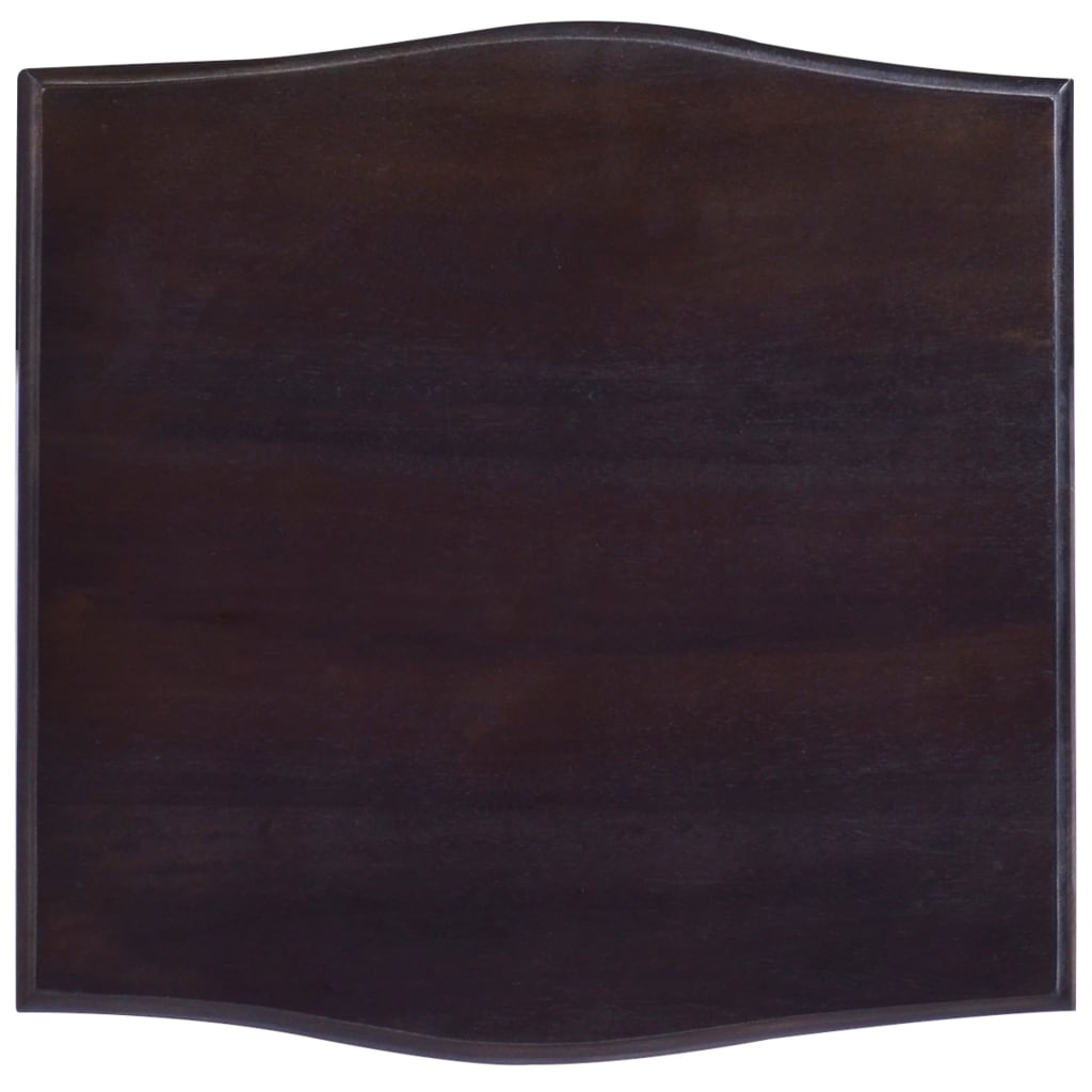 vidaXL Nachttisch Hellschwarz 40x40x45 cm Massivholz Mahagoni