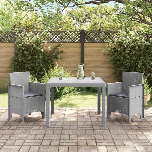 vidaXL Garten Essgruppe 5 pcs Anthrazit Polt Rattan