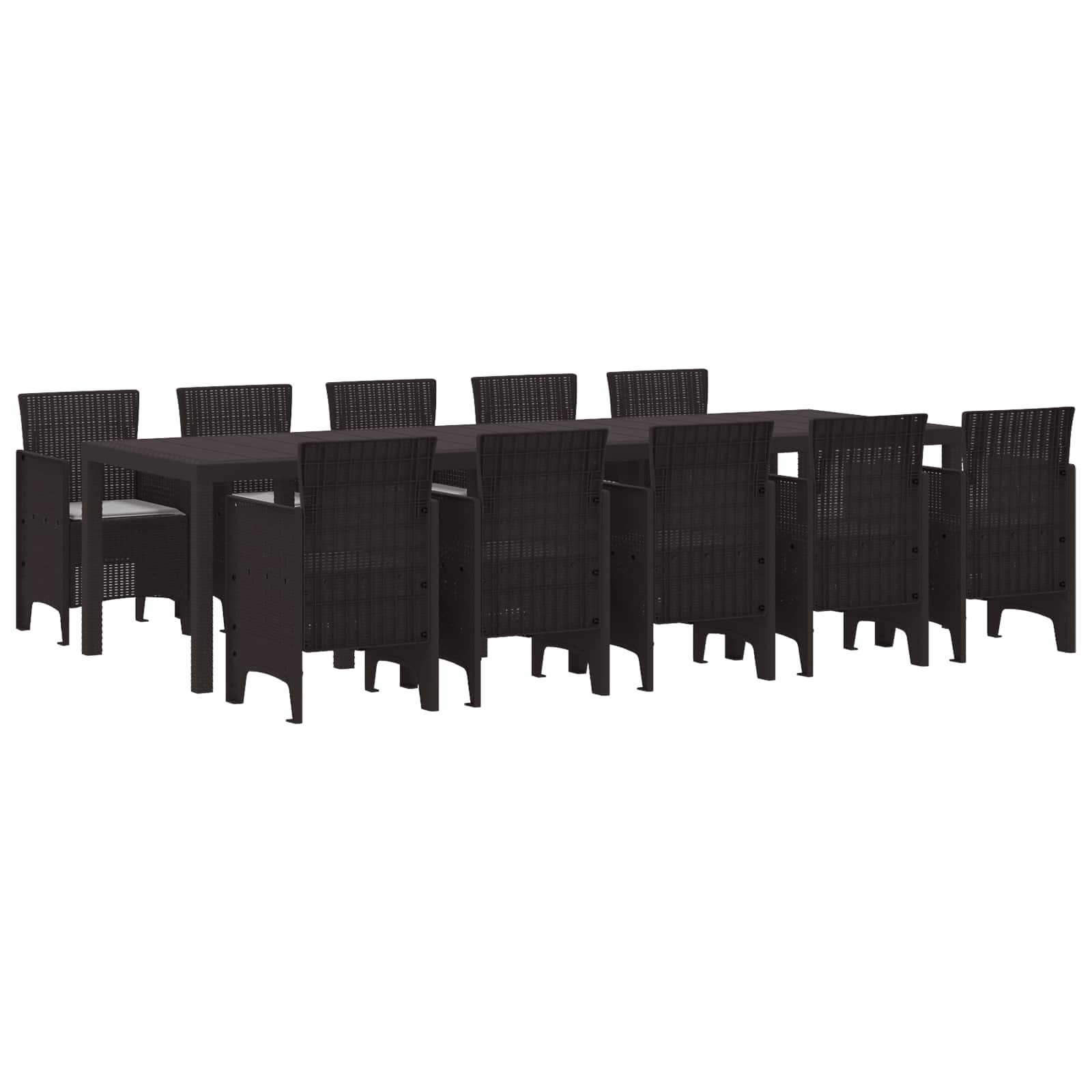vidaXL Garten Esszimmer Set mit Kissen mit Kissen 13 pcs Anthrazit