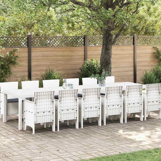 vidaXL Garten Essgruppe 15 pcs Anthrazit Polt Rattan