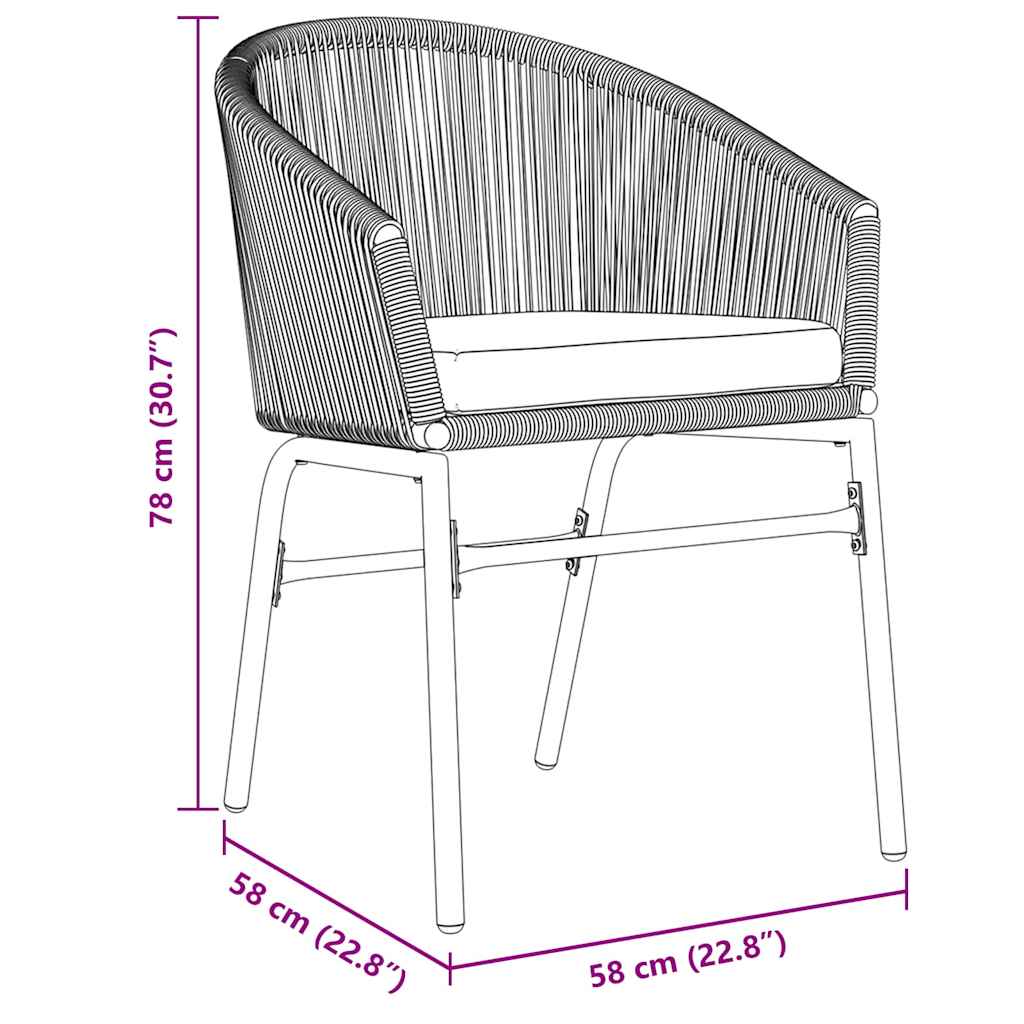 vidaXL Garten Essgruppe 9 pcs Schwarz Poly-Rattan