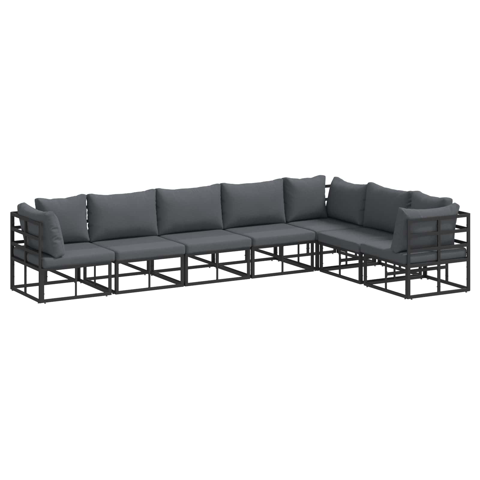 vidaXL Garten-Sofa-Set mit Kissen 7 pcs