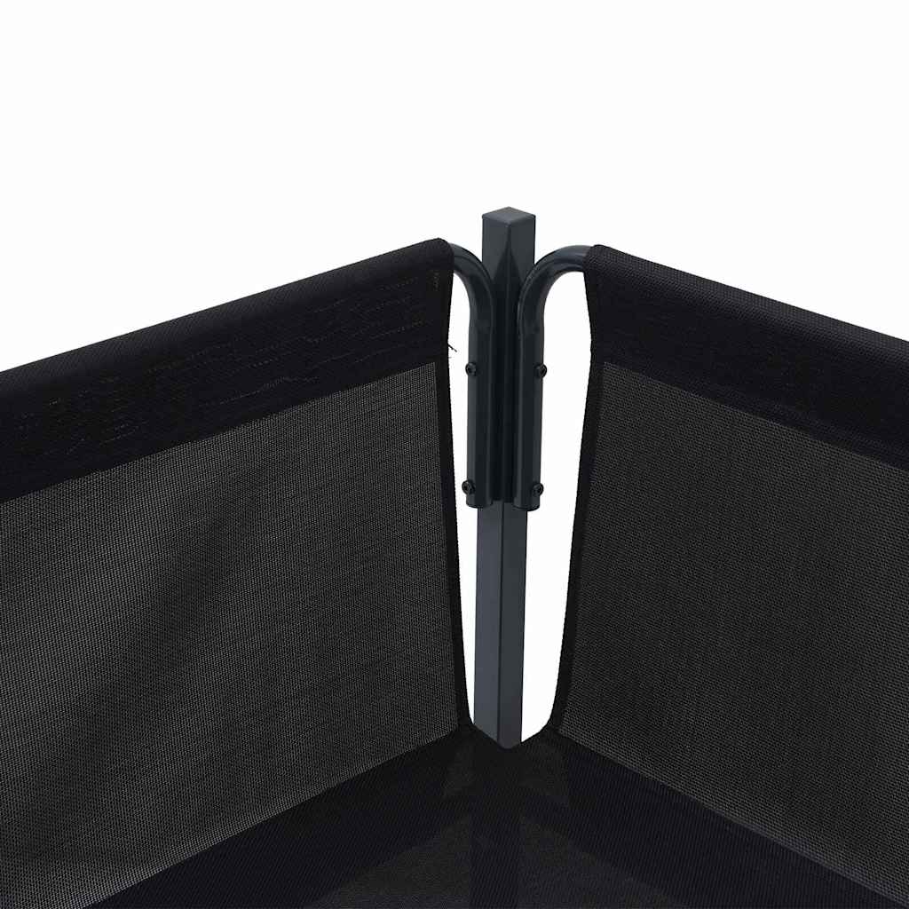 vidaXL Gartensofa-set mit Kissen 12 pcs Schwarz Stahl