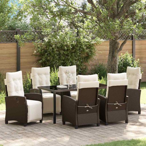 vidaXL Garten Essgruppe 3 pcs Schwarz Poly-Rattan
