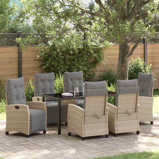 vidaXL Garten Essgruppe 3 pcs Schwarz Poly-Rattan