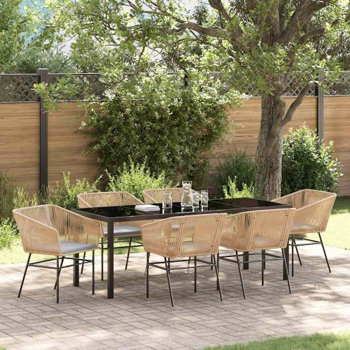 vidaXL Garten Essgruppe 3 pcs Schwarz Pulverbeschichteter Stahl