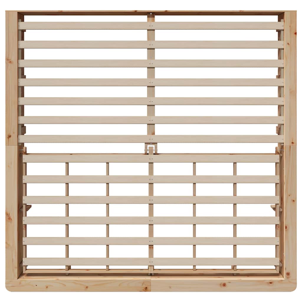 vidaXL Bettrahmen Braun 200 x 200 cm Massives Kiefernholz