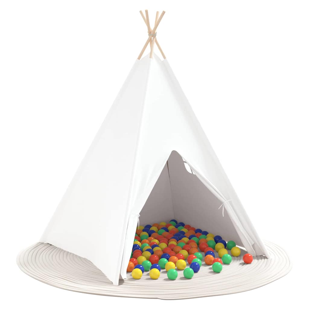 vidaXL Teepee Zelt Weiß 120 x 120 x 150 cm Stoff und Plastik