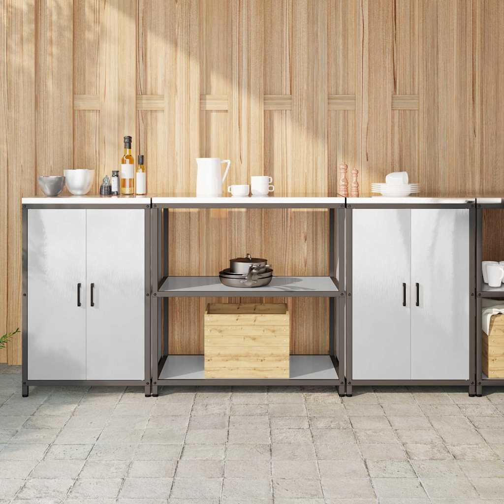 vidaXL Aufbewahrungsset für die Küche mit Regal mit Tür 3 pcs Schwarz