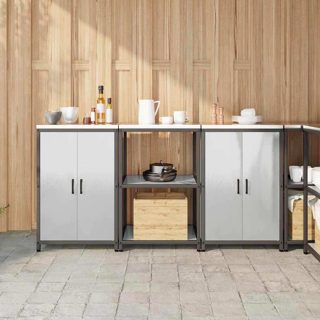 vidaXL Aufbewahrungsset für die Küche mit Regal mit Tür 3 pcs Schwarz