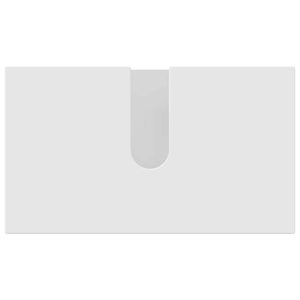 vidaXL Badezimmermöbel-Set mit Tür 5 pcs Weiß Holzwerkstoff & Metall