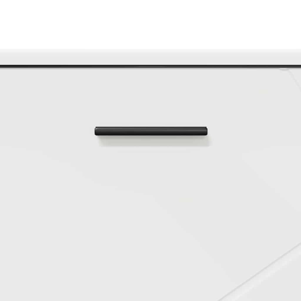 vidaXL Badezimmermöbel-Set mit Regal 3 pcs Weiß Sperrholz und Metall