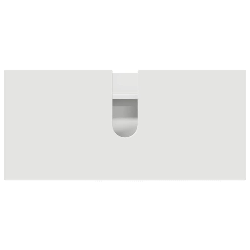 vidaXL Badezimmermöbel-Set mit Regal 5 pcs Weiß Sperrholz und Metall