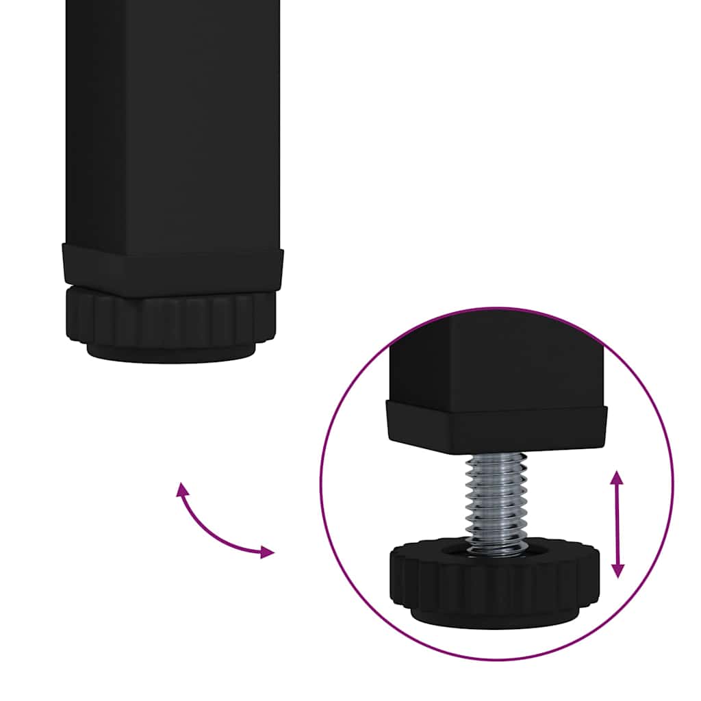 vidaXL Badezimmermöbel-Set mit Regal 2 pcs Weiß Sperrholz und Metall