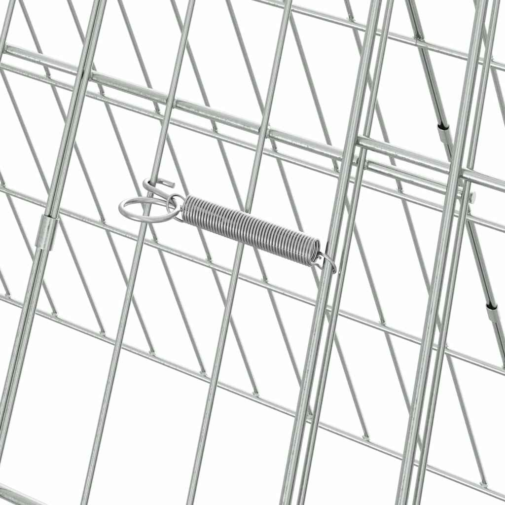 vidaXL Hühnerkäfig Silber 110 x 55 x 55 cm Verzinkter Stahl