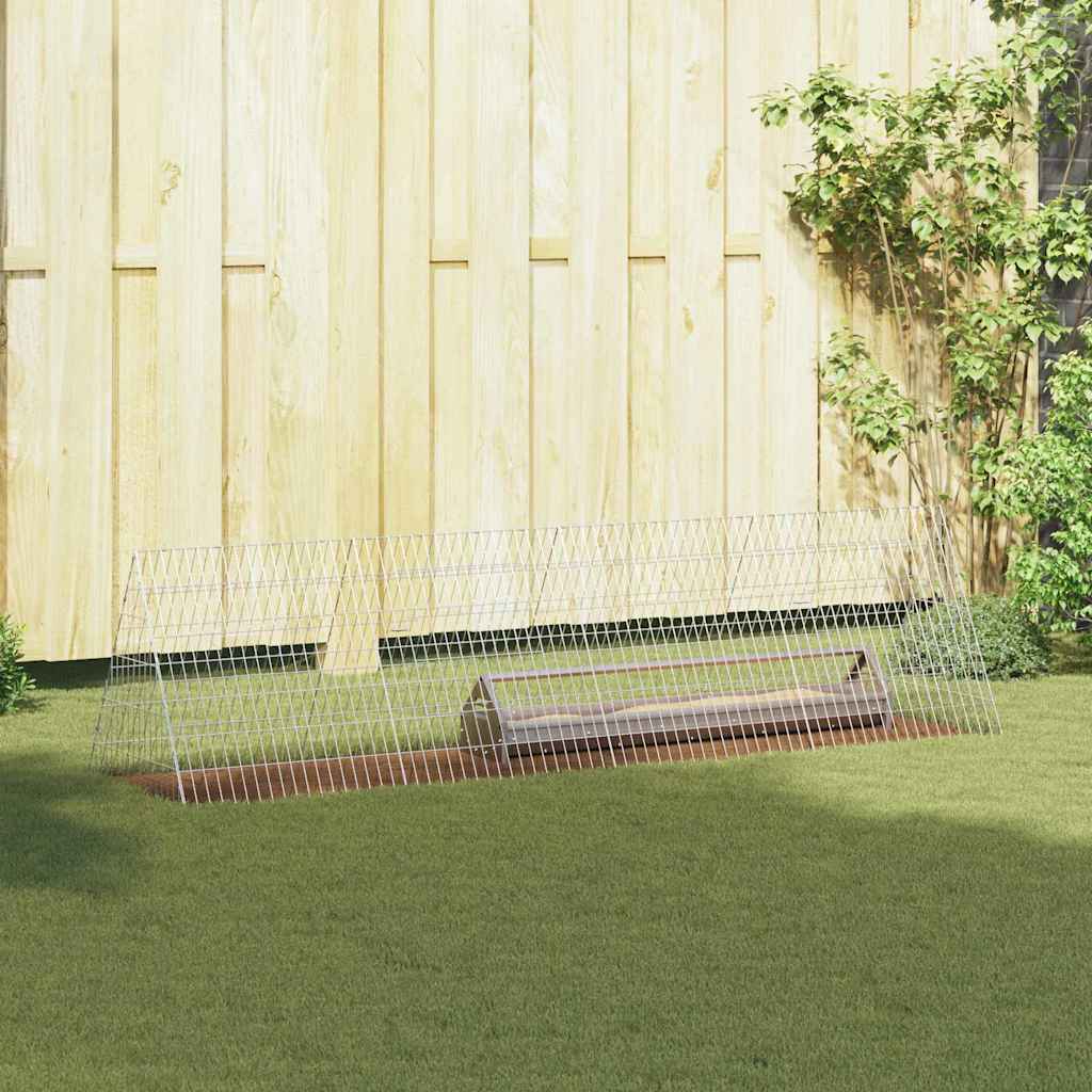 vidaXL Hühnerkäfig Silber 110 x 55 x 55 cm Verzinkter Stahl