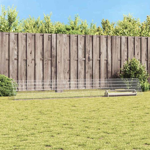 vidaXL Hühnerkäfig Silber 110 x 55 x 55 cm Verzinkter Stahl