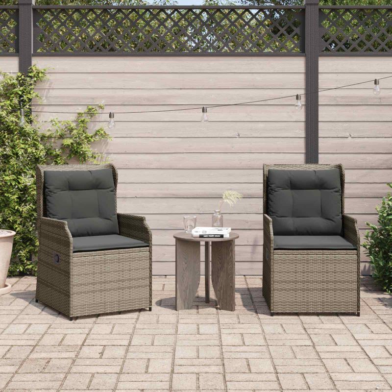 vidaXL Gartenbank 2 pcs Braun Poly-Rattan