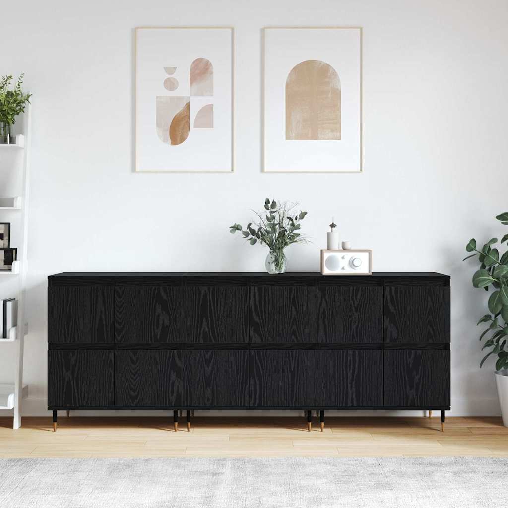 vidaXL Sideboards 2 Stk. Weiß Holzwerkstoff