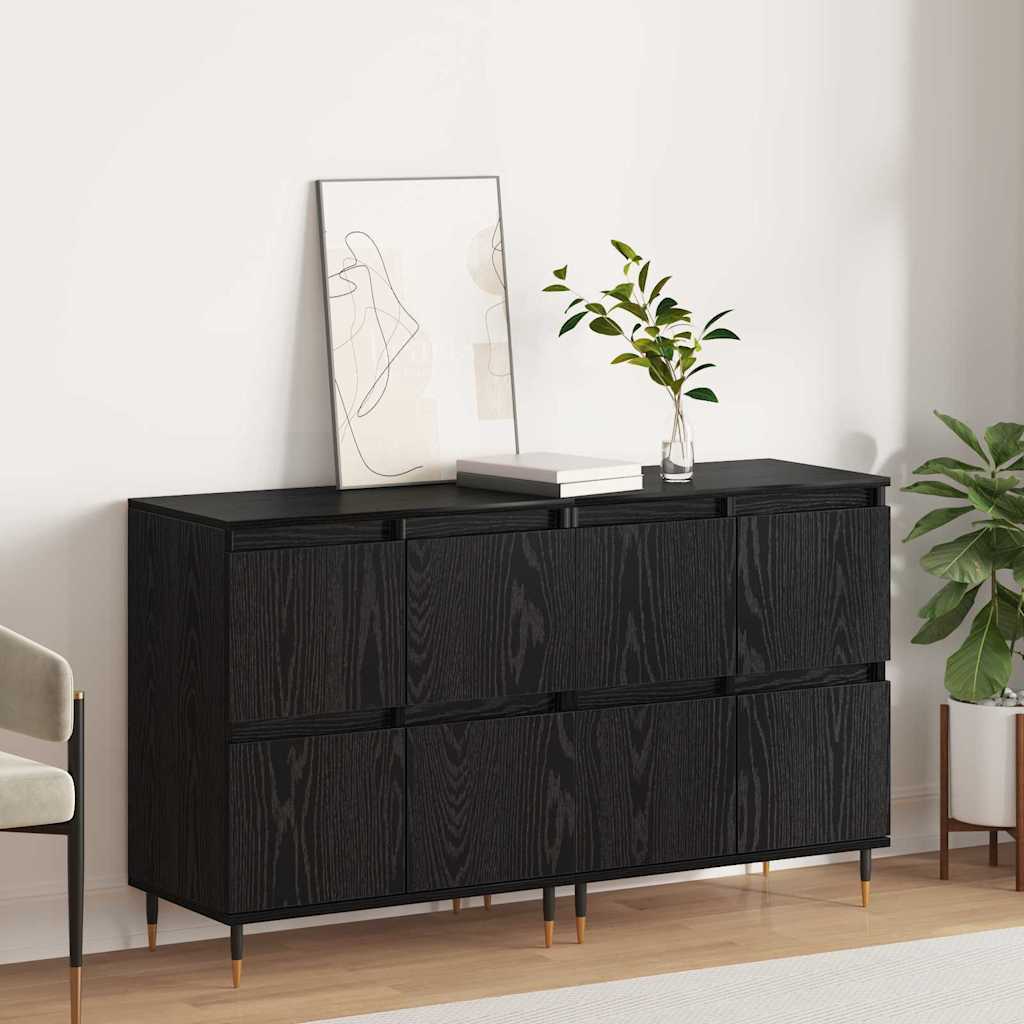 vidaXL Sideboards 2 Stk. Weiß Holzwerkstoff