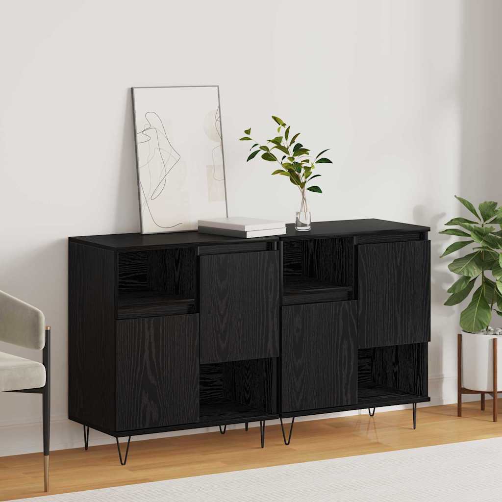vidaXL Sideboards 2 Stk. Weiß Holzwerkstoff
