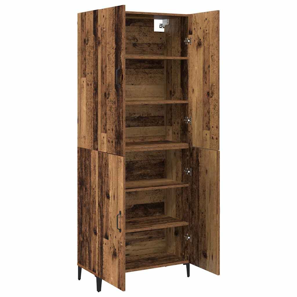 vidaXL Highboard 2 pcs Altholz Holzwerkstoff
