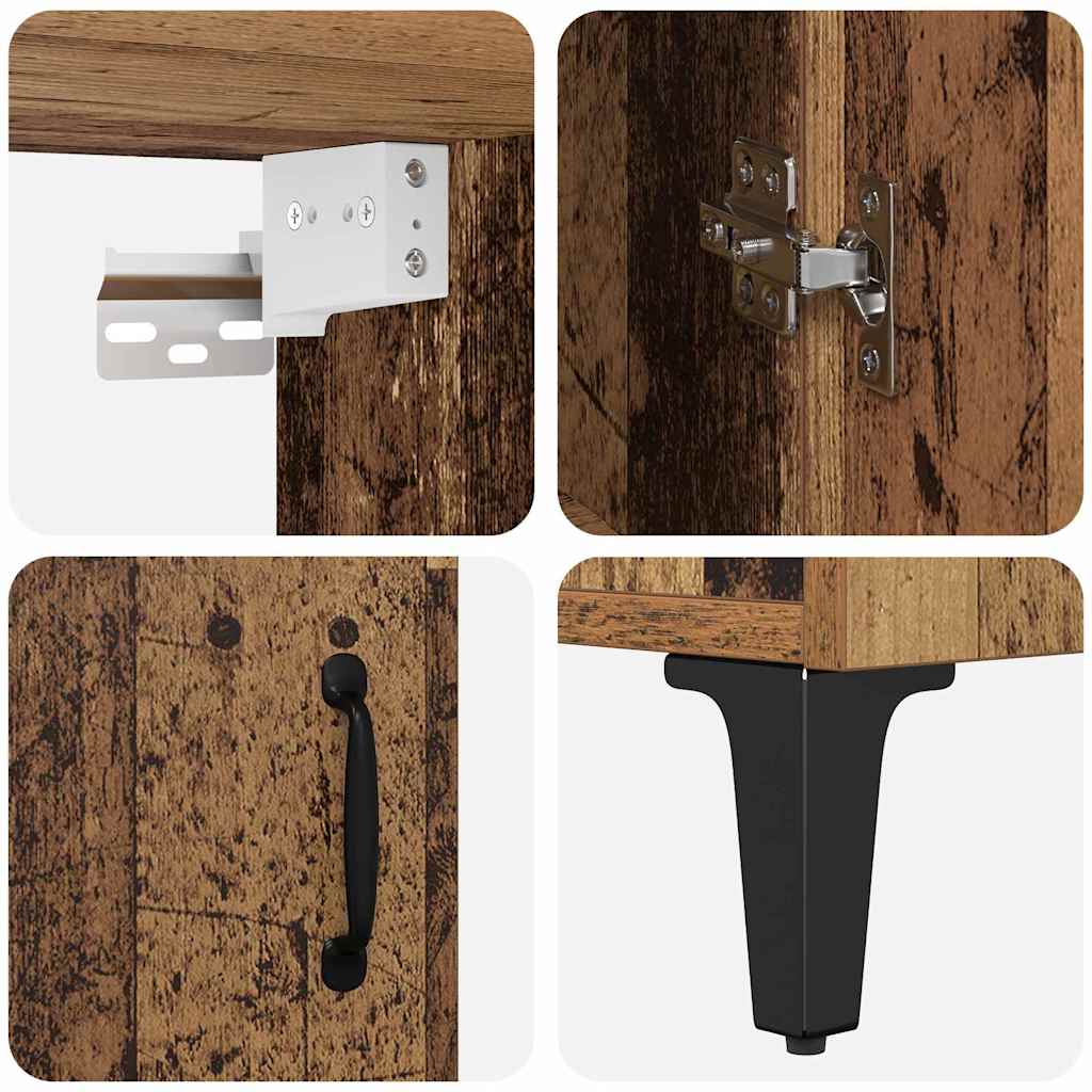 vidaXL Highboard 2 pcs Altholz Holzwerkstoff