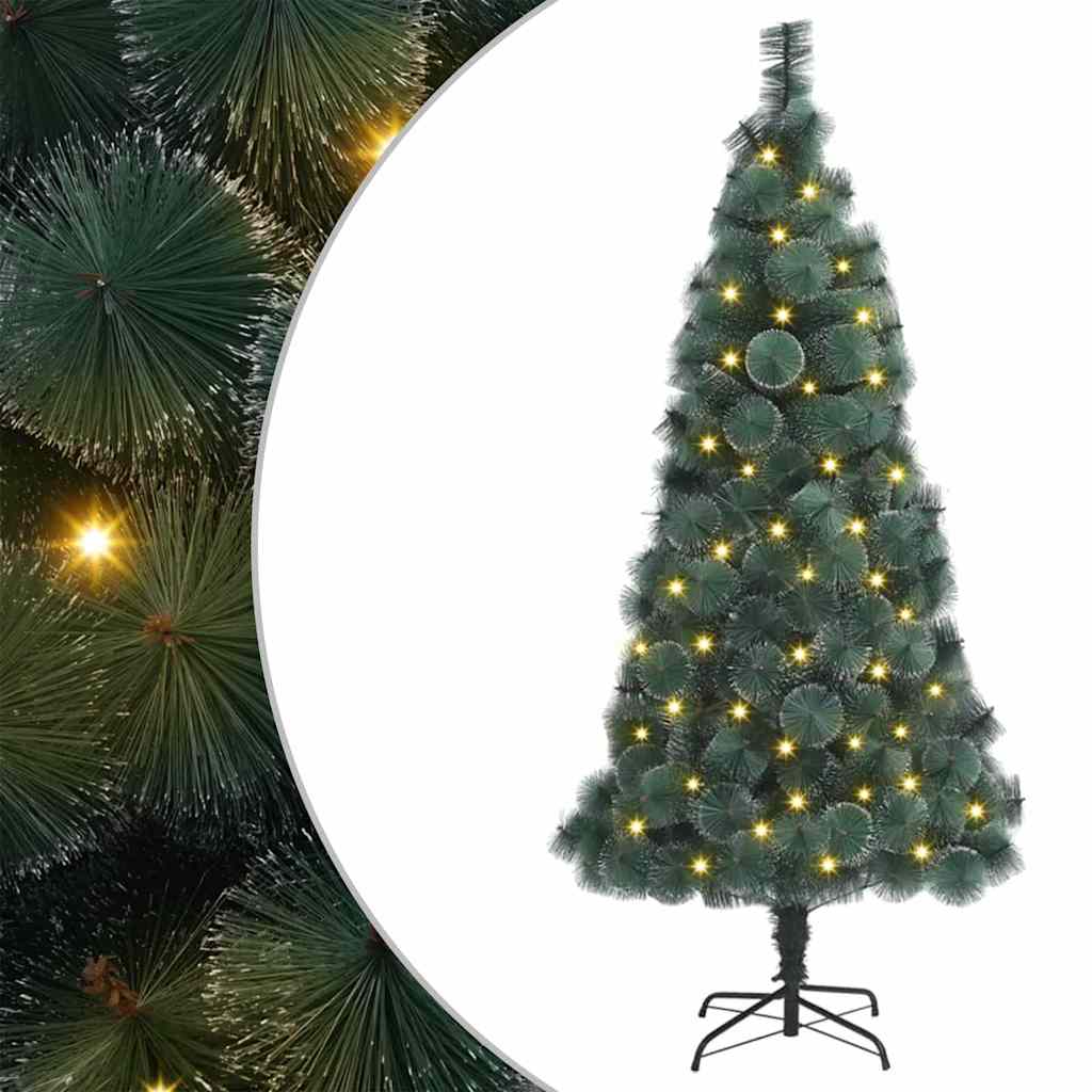 vidaXL Künstlicher beleuchteter Weihnachtsbaum mit Kugel-Set 120 cm