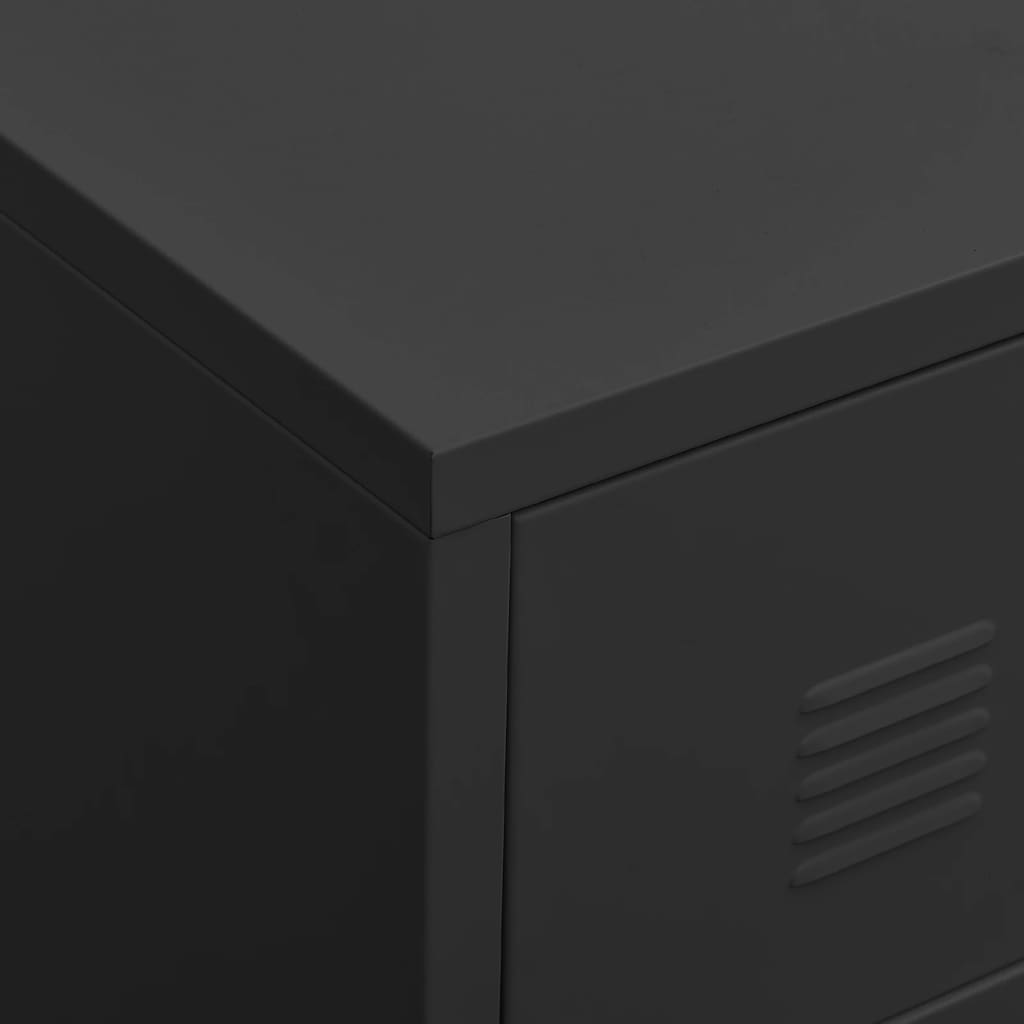 vidaXL TV-Schrank Industrie-Stil Schwarz 105x35x42 cm Metall