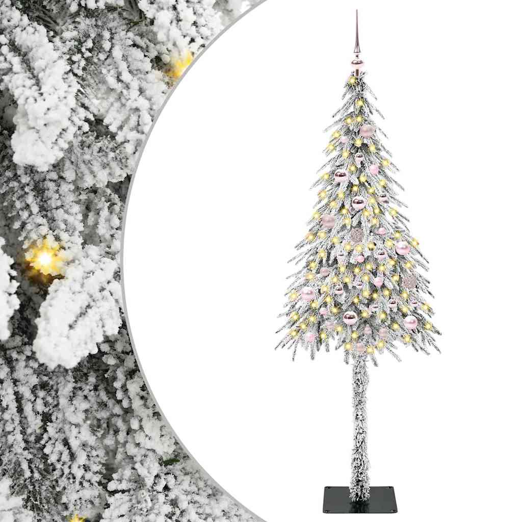 vidaXL Weihnachtsbaum mit 150 LEDs Weiß 120 cm PE und Stahl